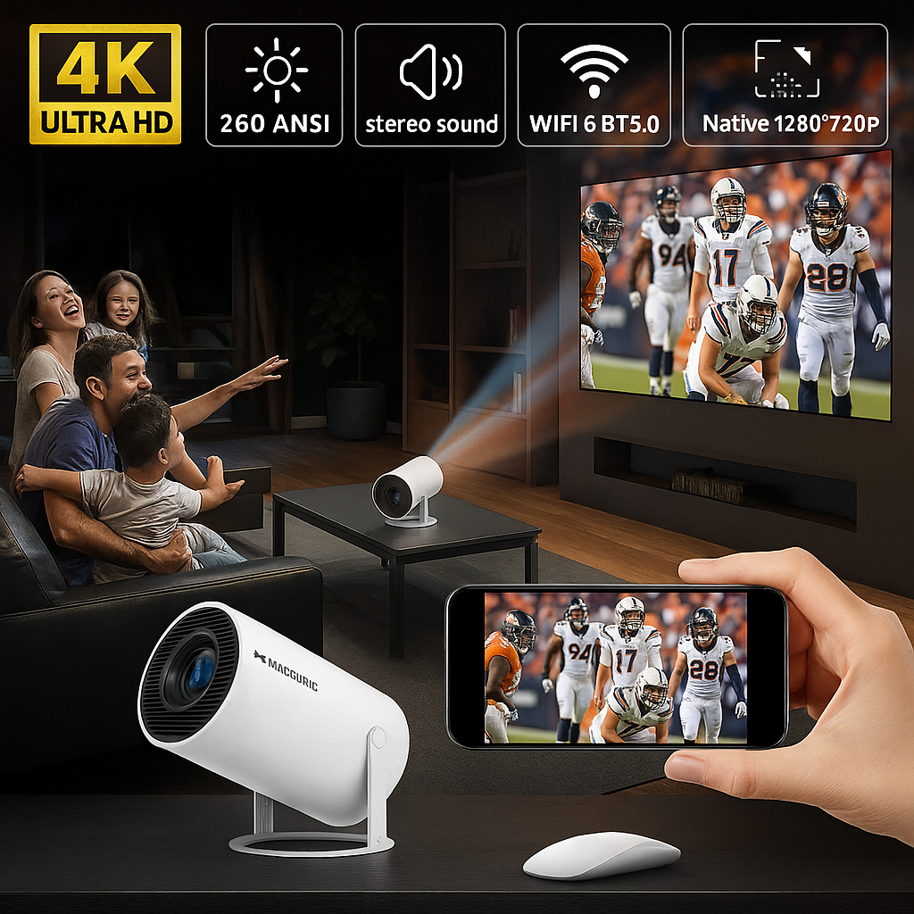 Cinehome® - Преносим Smart LED видео проектор